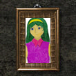 Mädchen mit grünen Haaren